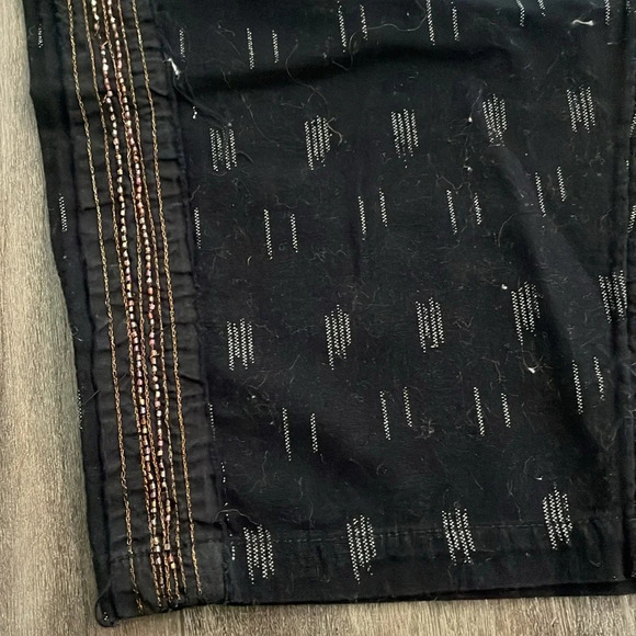 ANTHROPOLOGIE Ikat High Rise Beaded Beach Pants - Large - Picture 7 of 13